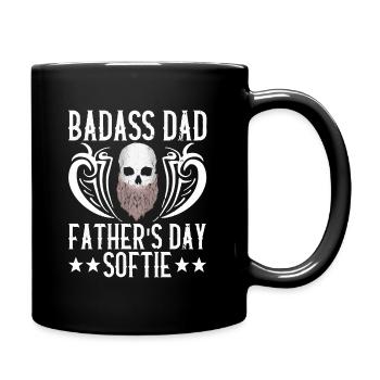 Badass Dad Father s Day Softie Fathers Day - Full Color Mug - black - Right