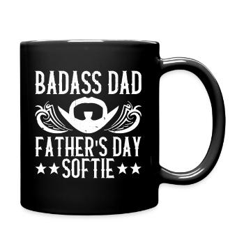 Badass Dad Father s Day Softie Fathers Day - Full Color Mug - black - Right