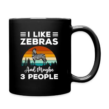 Zebra Wilderness Nature Conservation - Full Color Mug - black - Right