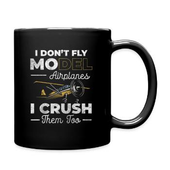 Airplane Model Flying Test Pilot - Full Color Mug - black - Right