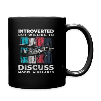 Model Airplane Air Traffic Pilot - Full Color Mug - black - Right