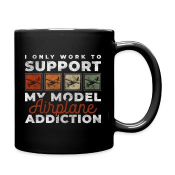 Model Airplane Model Maker Aircraft - Full Color Mug - black - Right