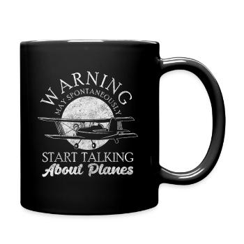 Model Airplane Model Maker Aircraft - Full Color Mug - black - Right
