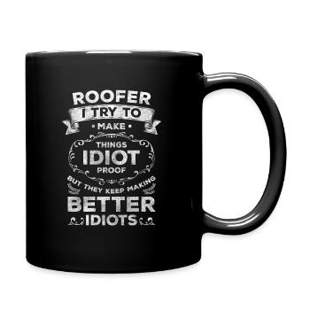 Roofer Construction Site Houses - Full Color Mug - black - Right