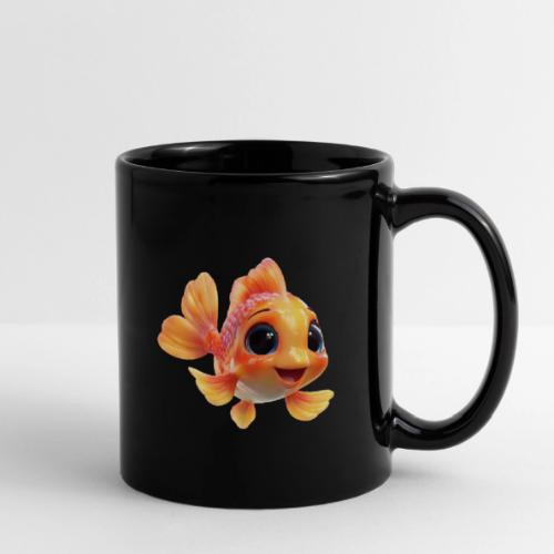 Cheerful 3D Orange Baby Fish - Full Color Mug