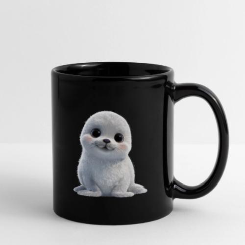 Cute White Cartoon Baby Sea Lion - Full Color Mug