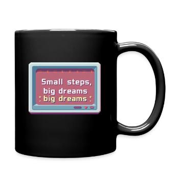 Small Steps Big Dreams Pixel - Full Color Mug - black - Right