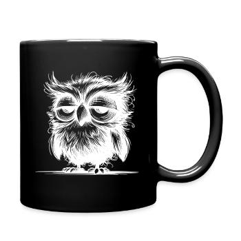 Owl I'm Not Grumpy, Just Sleepy - Full Color Mug - black - Right