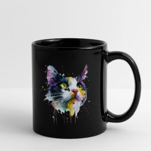 Cat: Painted Purr Expression - Full Color Mug