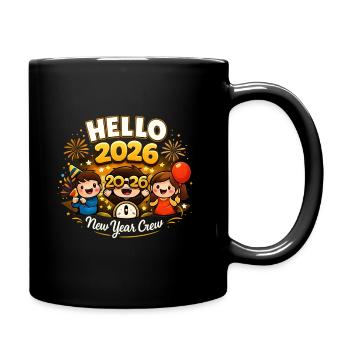 New year festive cartoon  - Full Color Mug - black - Right