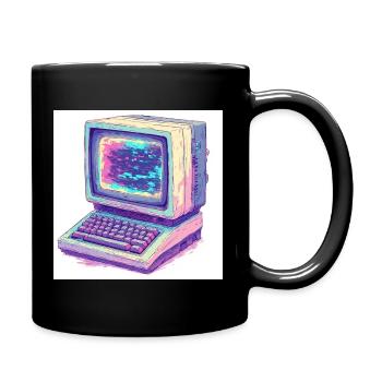 Vintage CRT computer from the late 1990s - 2 - Full Color Mug - black - Right