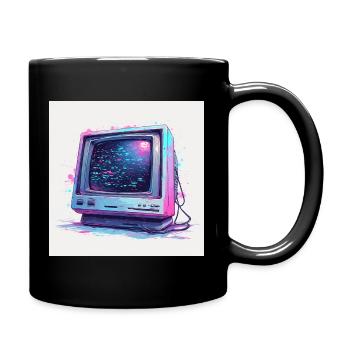 Vintage CRT computer from the late 1990s - 3 - Full Color Mug - black - Right