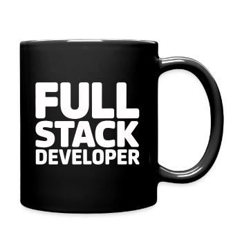 Full Stack Developer Tech Programmer Humor - Full Color Mug - black - Right