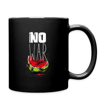 Peace for All – Anti‑War Humanitarian Design  - Full Color Mug - black - Right