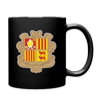 Andorran Coat of Arms - Full Color Mug - black - Right