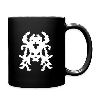 Fractal Crest Silhouette - Full Color Mug - black - Right