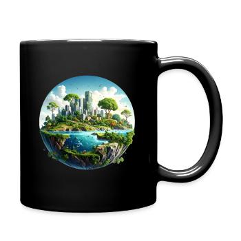 Floating City Oasis - Full Color Mug - black - Right