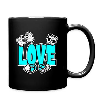 Love - ICONIC Comic Character funny Urban - Full Color Mug - black - Right