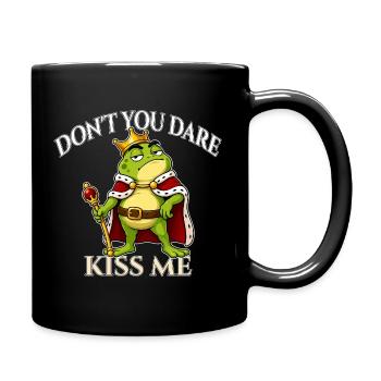 Don’t You Dare Kiss Me Frog King - Full Color Mug - black - Right