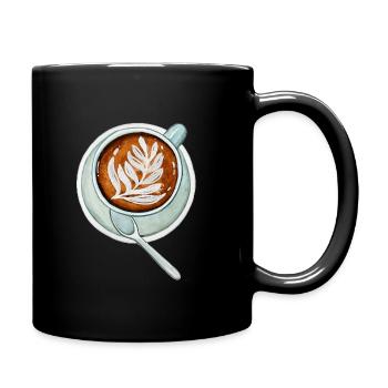 Leaf Latte Art Coffee - Full Color Mug - black - Right