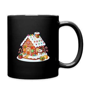 Gingerbread Chalet Candyland - Full Color Mug - black - Right