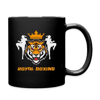 Royal Boxing Tiger Crest - Full Color Mug - black - Right