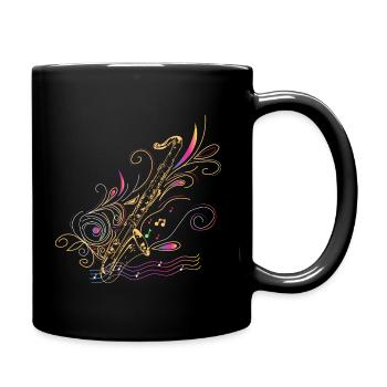 Bass clarinet colorful gift - Full Color Mug - black - Right