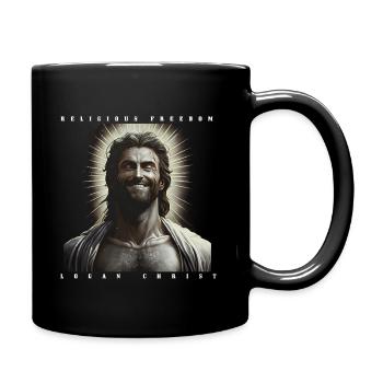 Logan Christ "Religious Freedom" freedom of religi - Full Color Mug - black - Right