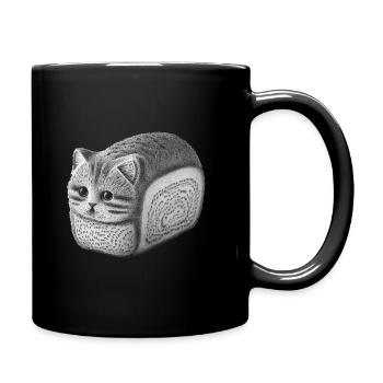 Funny cat loaf - Full Color Mug - black - Right