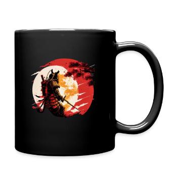 Samurai + Katana in Japanese art - Full Color Mug - black - Right