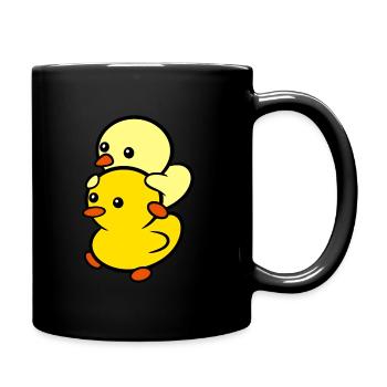 Duckie and Duck - Full Color Mug - black - Right