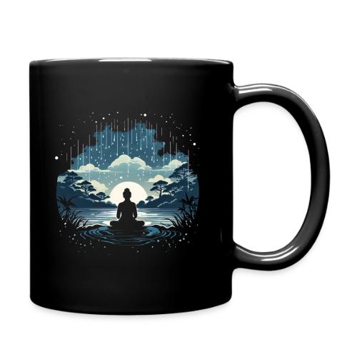 Find Your Zen: Meditative Silhouette in GentleRain - Full Color Mug