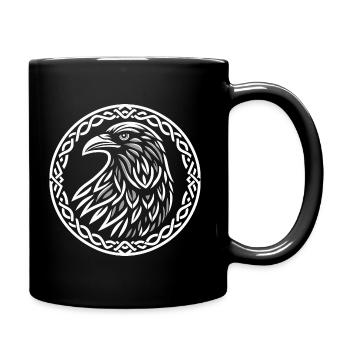 Celtic raven - Full Color Mug - black - Right