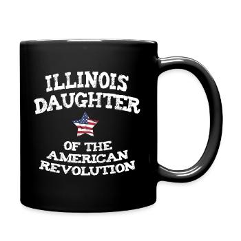 Illinois Daughter of the American Revolution USA - Full Color Mug - black - Right