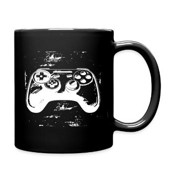 Game Controller Drawing - Full Color Mug - black - Right