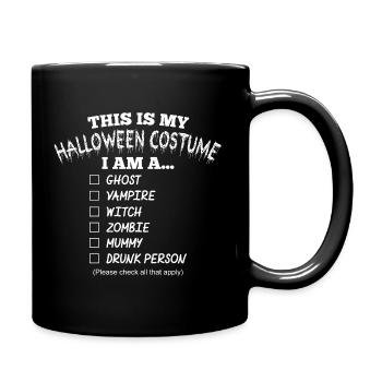 This Is My Halloween Costume List Tshirt - Full Color Mug - black - Right
