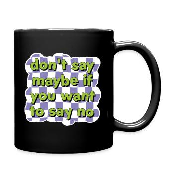 Assertive Choice Checkerboard Tee - Full Color Mug - black - Right
