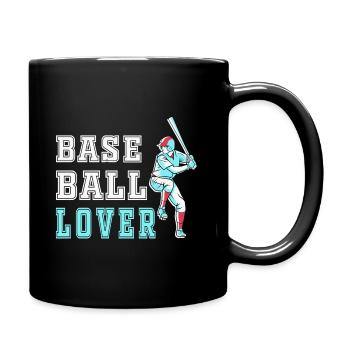 Baseball Lover Retro Batting Graphic - Full Color Mug - black - Right