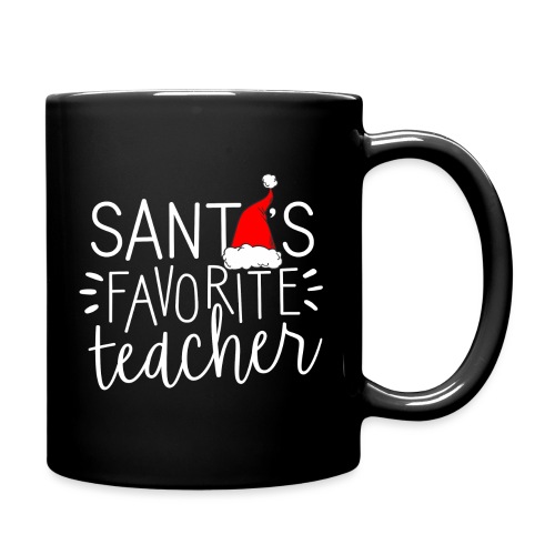 Santa's Favorite Teacher Christmas Teacher T-Shirt - Full Color Mug