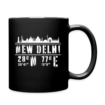 New Delhi Coordinates - Full Color Mug - black - Right