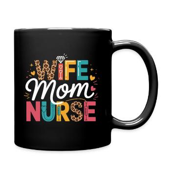 Leopard Wife Life Mum Graphic Tee - Full Color Mug - black - Right