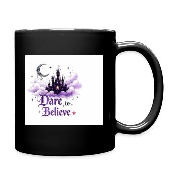 Dare to Believe: Moonlit Castle Dream - Full Color Mug - black - Right