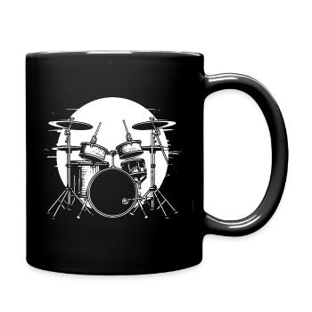 Drum Kit Drawing - Full Color Mug - black - Right