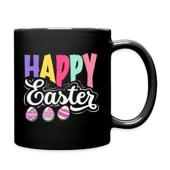 Cute Happy Easter Bunny Egg Hunt Squad - Full Color Mug - black - Right