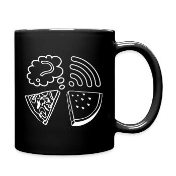 Pizza Daydreams Slice & Signal - Full Color Mug - black - Right