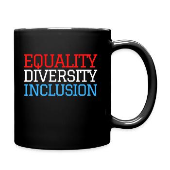 Equality Diversity Inclusion - Red White and Blue - Full Color Mug - black - Right
