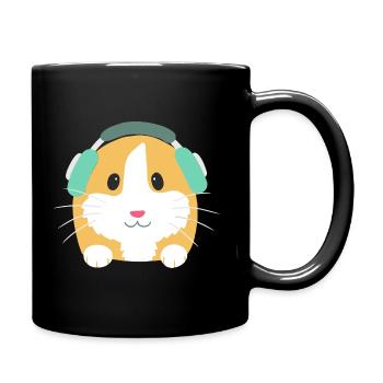 Cute Cavy Gift Dj Guinea Pig - Full Color Mug - black - Right