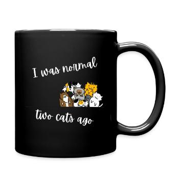 I was normal two cats ago - Full Color Mug - black - Right