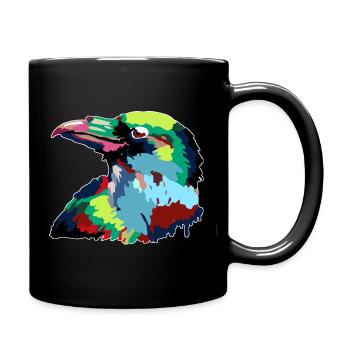 Paint raven - Full Color Mug - black - Right
