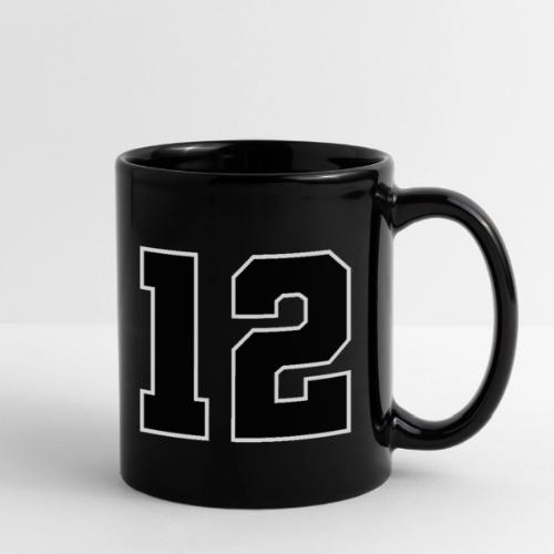 Varsity Number 12 Sports Design - Full Color Mug